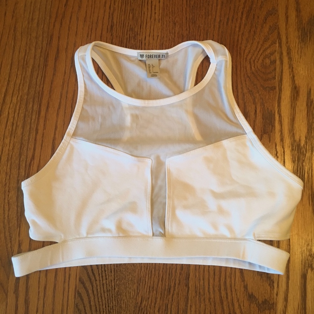 White sports bra